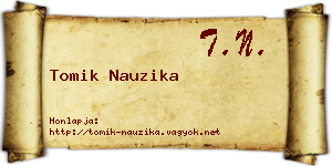 Tomik Nauzika névjegykártya